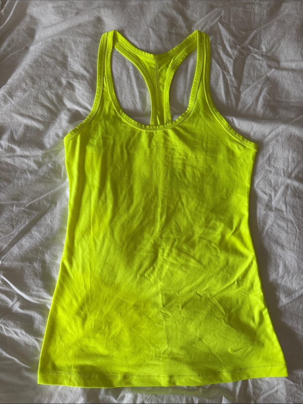 Nike Women’s Neon Racerback Tank Top in High-Vis Yellow